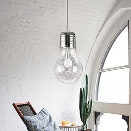 Idee semplici con una grande lampadina Lampadario in vetro Lampada a goccia