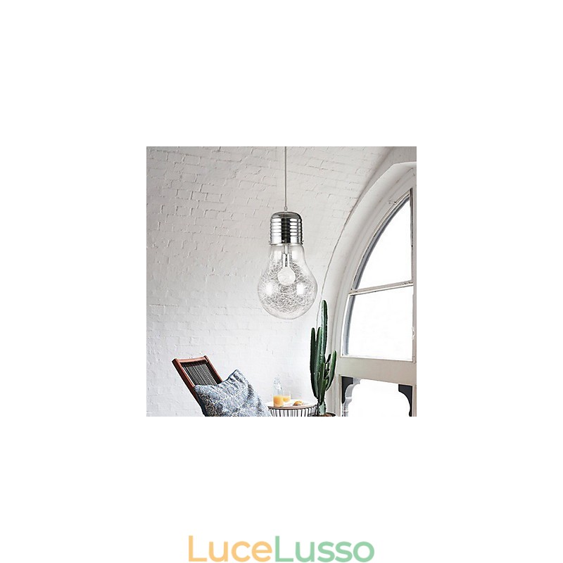 Idee semplici con una grande lampadina Lampadario in vetro Lampada a goccia