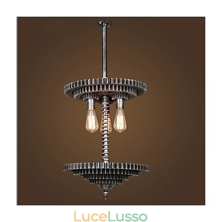 Lampadario in ferro vintage Lampadario creativo Ingranaggio meccanico Lampadario in ferro vintage Lampadario creativo Ingranaggio meccanico