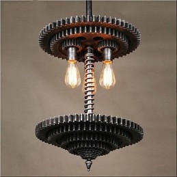 Lampadario in ferro vintage Lampadario creativo Ingranaggio meccanico