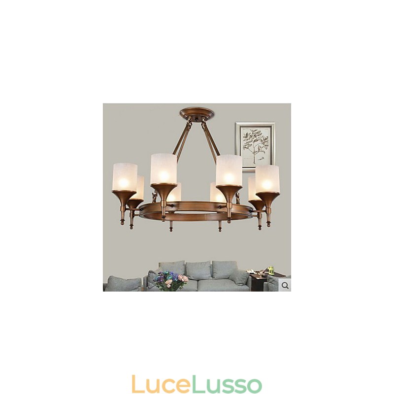 Lampadario in ferro battuto pastorale retrò