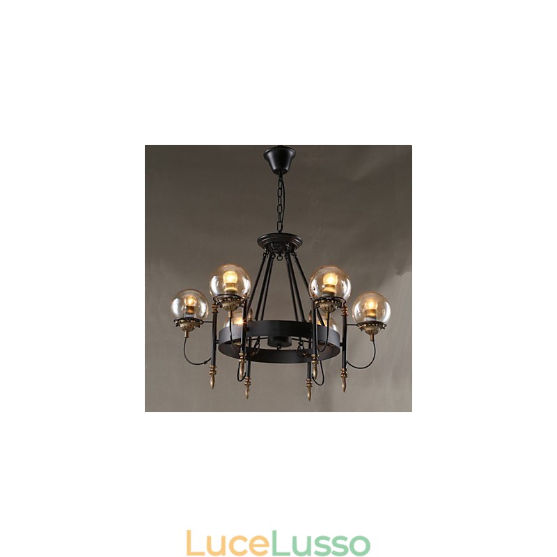 Lampadario in vetro artistico a forma di fagiolo rotondo