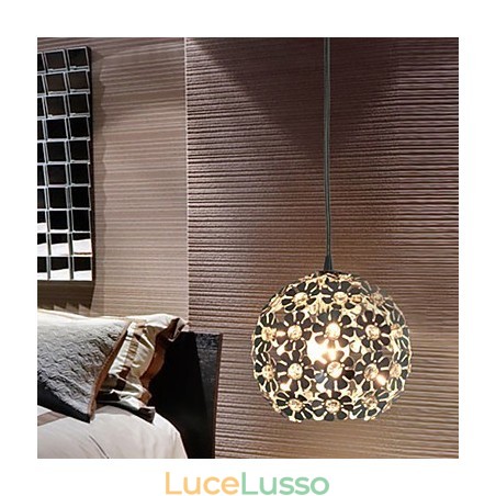 Lampada a sospensione moderna e contemporanea in cristallo a globo in stile mini elettroplaccato Lampada a sospensione moderna e contemporanea in cristallo a globo in stile mini elettroplaccato