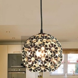 Lampada a sospensione moderna e contemporanea in cristallo a globo in stile mini elettroplaccato