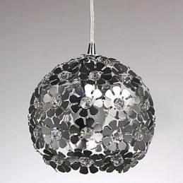 Lampada a sospensione moderna e contemporanea in cristallo a globo in stile mini elettroplaccato
