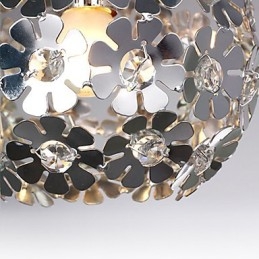 Lampada a sospensione moderna e contemporanea in cristallo a globo in stile mini elettroplaccato
