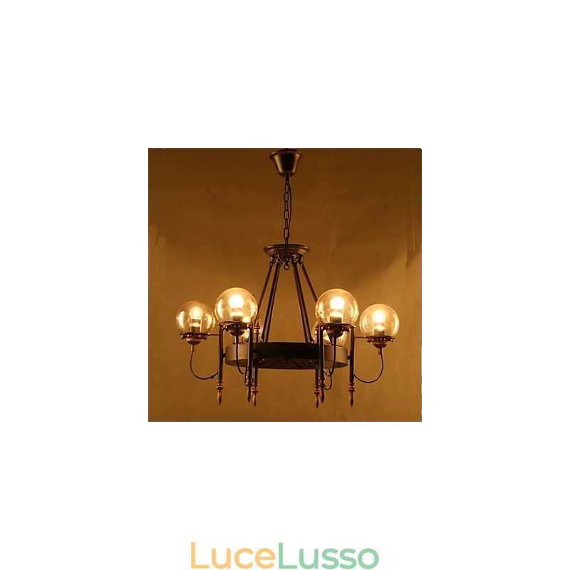 Lampadario in vetro artistico a forma di fagiolo rotondo