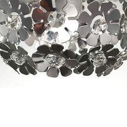 Lampada a sospensione moderna e contemporanea in cristallo a globo in stile mini elettroplaccato