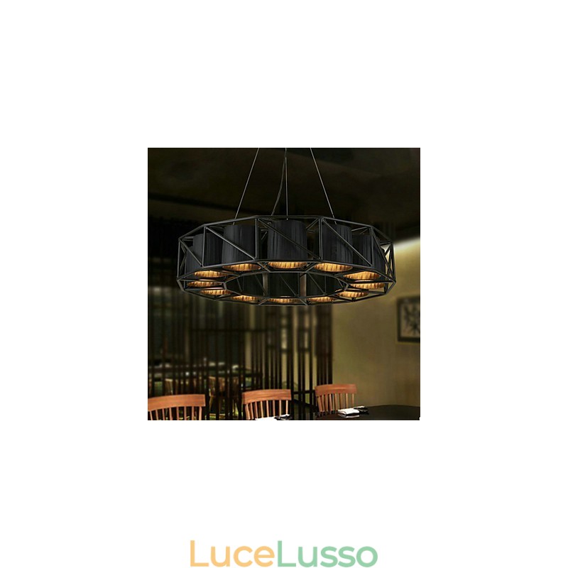 Lampada a sospensione in metallo con pittura country vintage per garage
