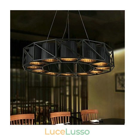 Lampada a sospensione in metallo con pittura country vintage per garage Lampada a sospensione in metallo con pittura country vintage per garage