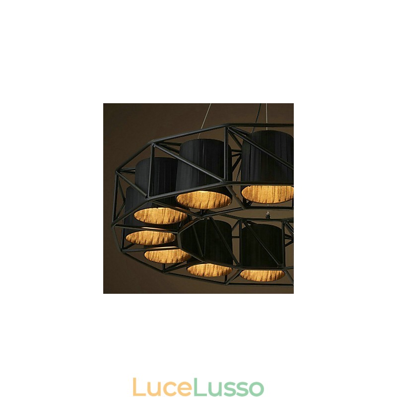 Lampada a sospensione in metallo con pittura country vintage per garage