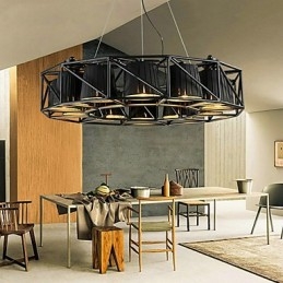 Lampada a sospensione in metallo con pittura country vintage per garage