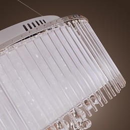 Lampada a sospensione elettrolitica in cristallo a tamburo moderno e contemporaneo