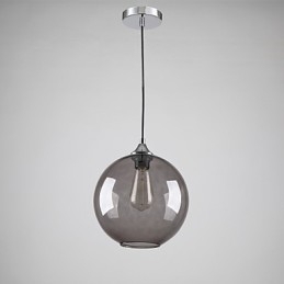 Lampada a sospensione moderna in vetro con design a bolle rotonde grigio fumo