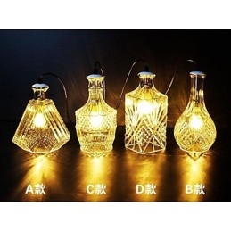Lampada in vetro di cristallo 4 luci paralume minimalista luci bottiglia