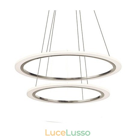 Lampade a sospensione in acrilico, lampadari a sospensione da soffitto con 2 anelli Lampade a sospensione in acrilico, lampadari a sospensione da soffitto con 2 anelli