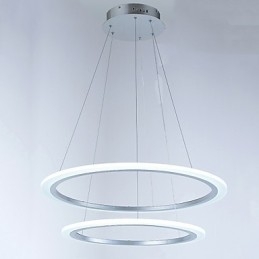 Lampade a sospensione in acrilico, lampadari a sospensione da soffitto con 2 anelli