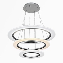 Lampadari a sospensione in acrilico a forma di anello fai da te con 3 luci da soffitto