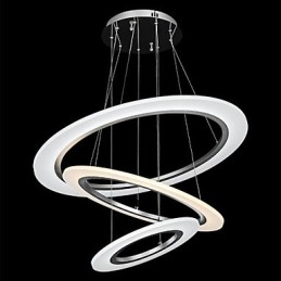 Lampadari a sospensione in acrilico a forma di anello fai da te con 3 luci da soffitto
