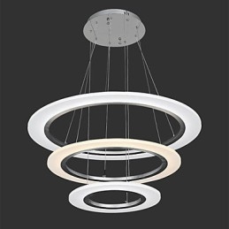 Lampadari a sospensione in acrilico a forma di anello fai da te con 3 luci da soffitto