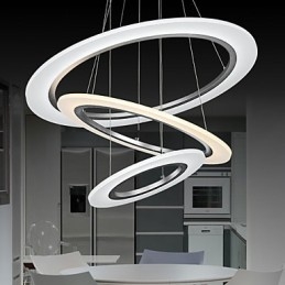 Lampadari a sospensione in acrilico a forma di anello fai da te con 3 luci da soffitto