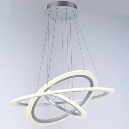 Lampadario a sospensione in acrilico a forma di anello fai da te a 3 luci da soffitto