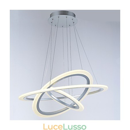 Lampadario a sospensione in acrilico a forma di anello fai da te a 3 luci da soffitto Lampadario a sospensione in acrilico a forma di anello fai da te a 3 luci da soffitto