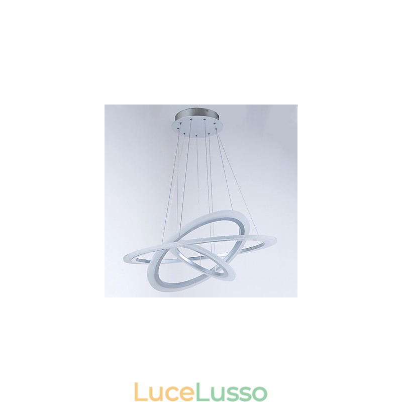 Lampadario a sospensione in acrilico a forma di anello fai da te a 3 luci da soffitto