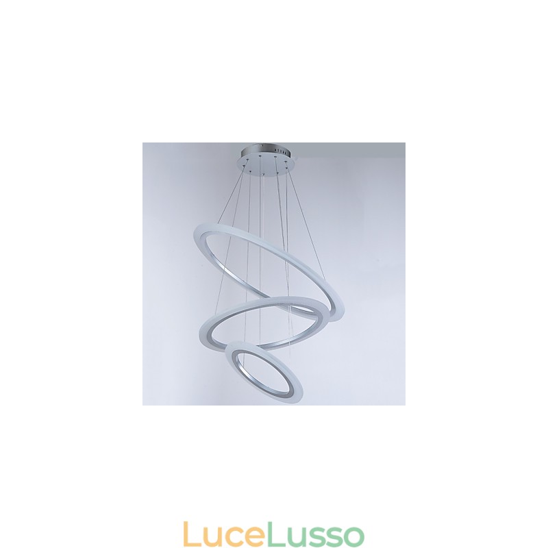 Lampadario a sospensione in acrilico a forma di anello fai da te a 3 luci da soffitto