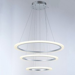 Lampadario a sospensione in acrilico a forma di anello fai da te a 3 luci da soffitto