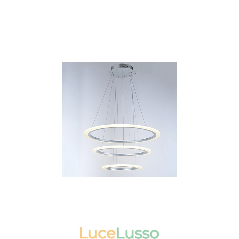 Lampadario a sospensione in acrilico a forma di anello fai da te a 3 luci da soffitto