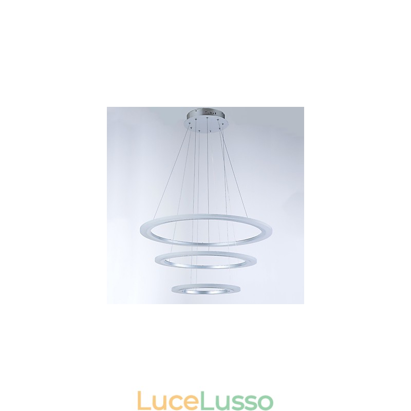 Lampadario a sospensione in acrilico a forma di anello fai da te a 3 luci da soffitto