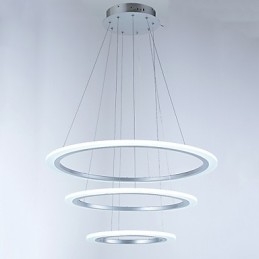Lampadario a sospensione in acrilico a forma di anello fai da te a 3 luci da soffitto
