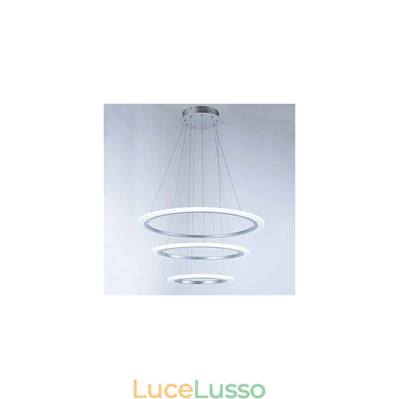 Lampadario a sospensione in acrilico a forma di anello fai da te a 3 luci da soffitto