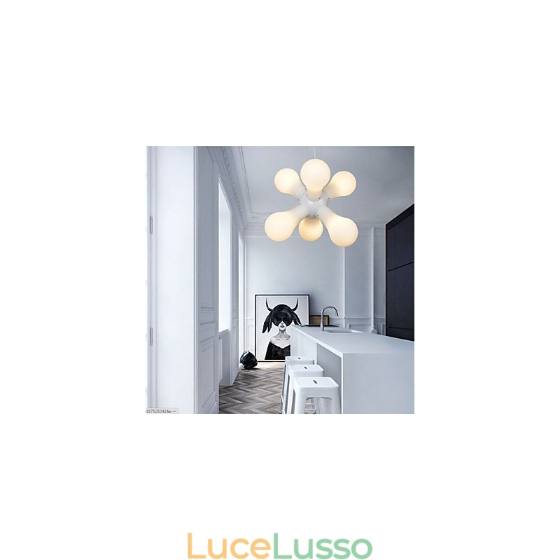 Lampada a sospensione in vetro semplice