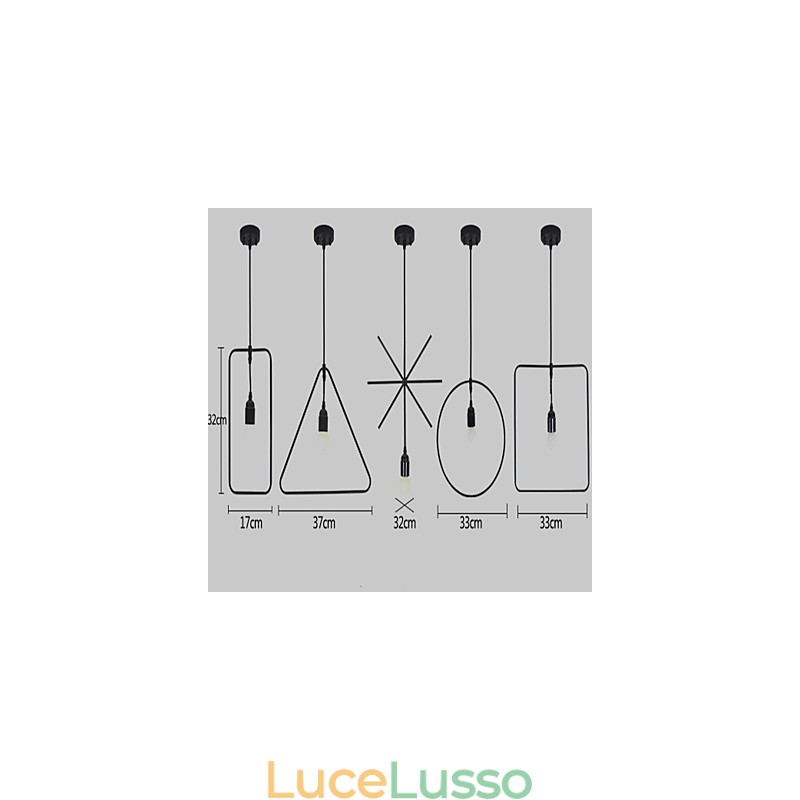 Lampadario in ferro battuto a forma di testa retrò americano individuale a 5 teste