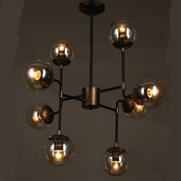 Lampadario in vetro artistico a forma di fagiolo rotondo