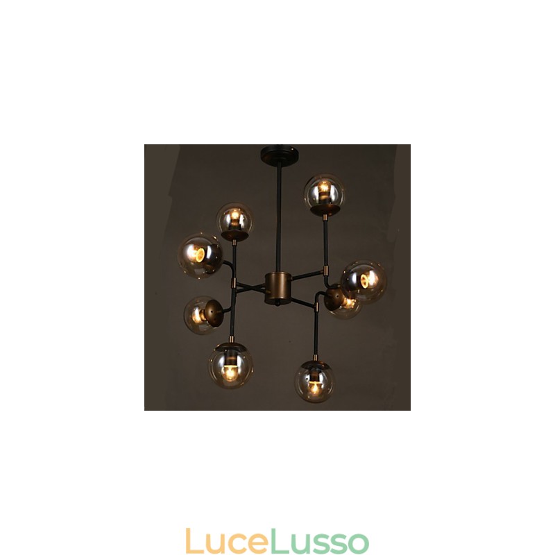 Lampadario in vetro artistico a forma di fagiolo rotondo