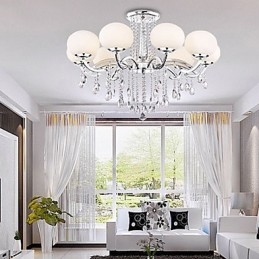 Lampadario Cristallo Lusso Moderno Soggiorno 9 Luci