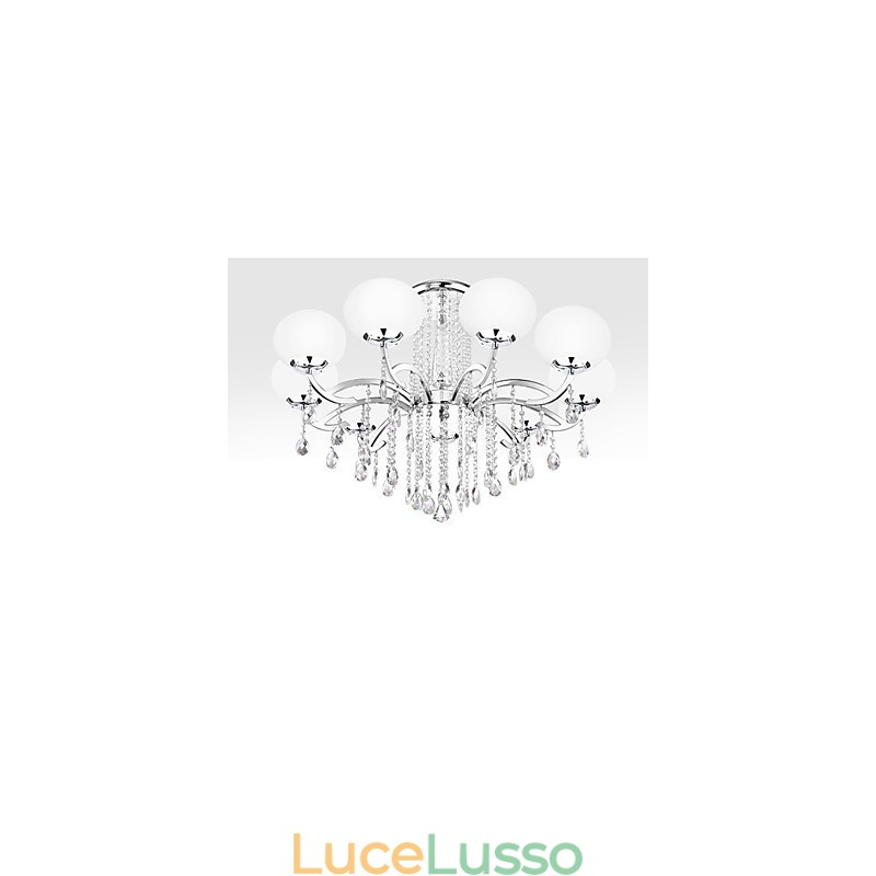 Lampadario Cristallo Lusso Moderno Soggiorno 9 Luci