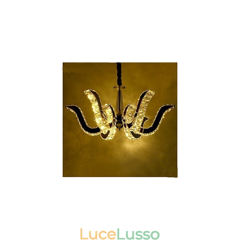 Lampada di cristallo Lampada a sospensione moderna di lusso in cristallo