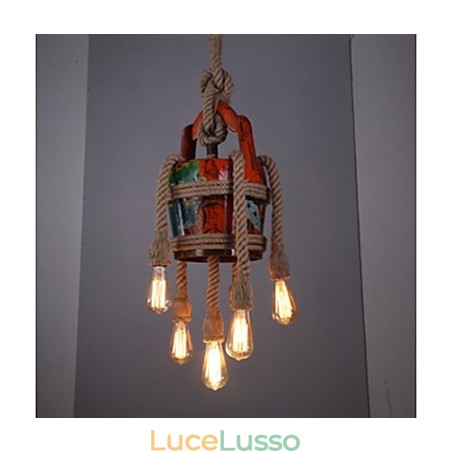 Lampadario a padiglione in canapa di campagna americana Lampadario Modello retrò di prodotti brevettati Lampadario a padiglione in canapa di campagna americana Lampadario Modello retrò di prodotti brevettati