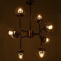 Lampadario in vetro artistico a forma di fagiolo rotondo
