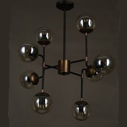 Lampadario in vetro artistico a forma di fagiolo rotondo