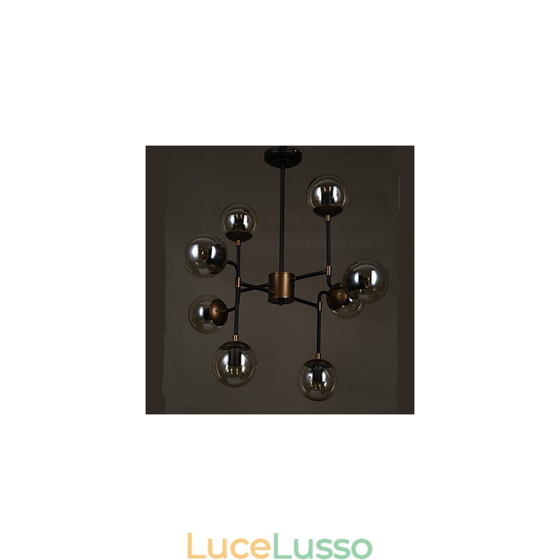 Lampadario in vetro artistico a forma di fagiolo rotondo