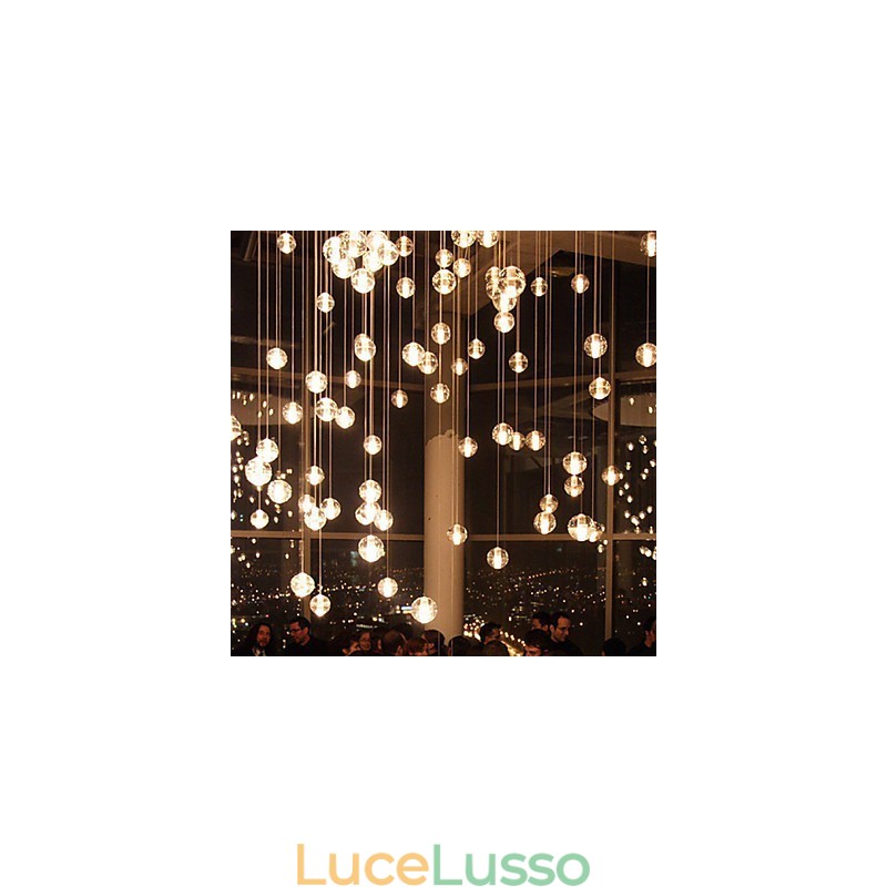 All Over The Sky Star Bocci Droplight Aurora Borealis Lampada moderna in cristallo di vetro