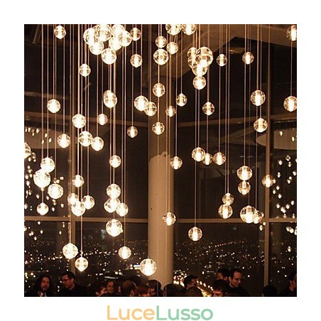 All Over The Sky Star Bocci Droplight Aurora Borealis Lampada moderna in cristallo di vetro All Over The Sky Star Bocci Droplight Aurora Borealis Lampada moderna in cristallo di vetro