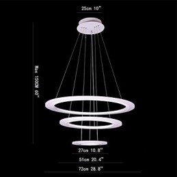 Lampada a sospensione in acrilico moderno e contemporaneo da 75 Watt