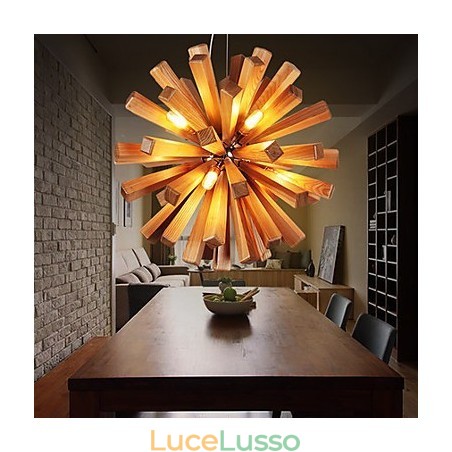 Lampade a sospensione Country Wood Bamboo Lampade a sospensione Country Wood Bamboo