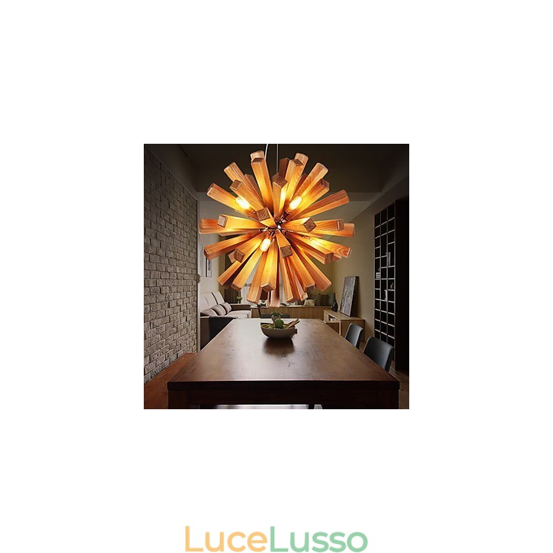 Lampade a sospensione Country Wood Bamboo